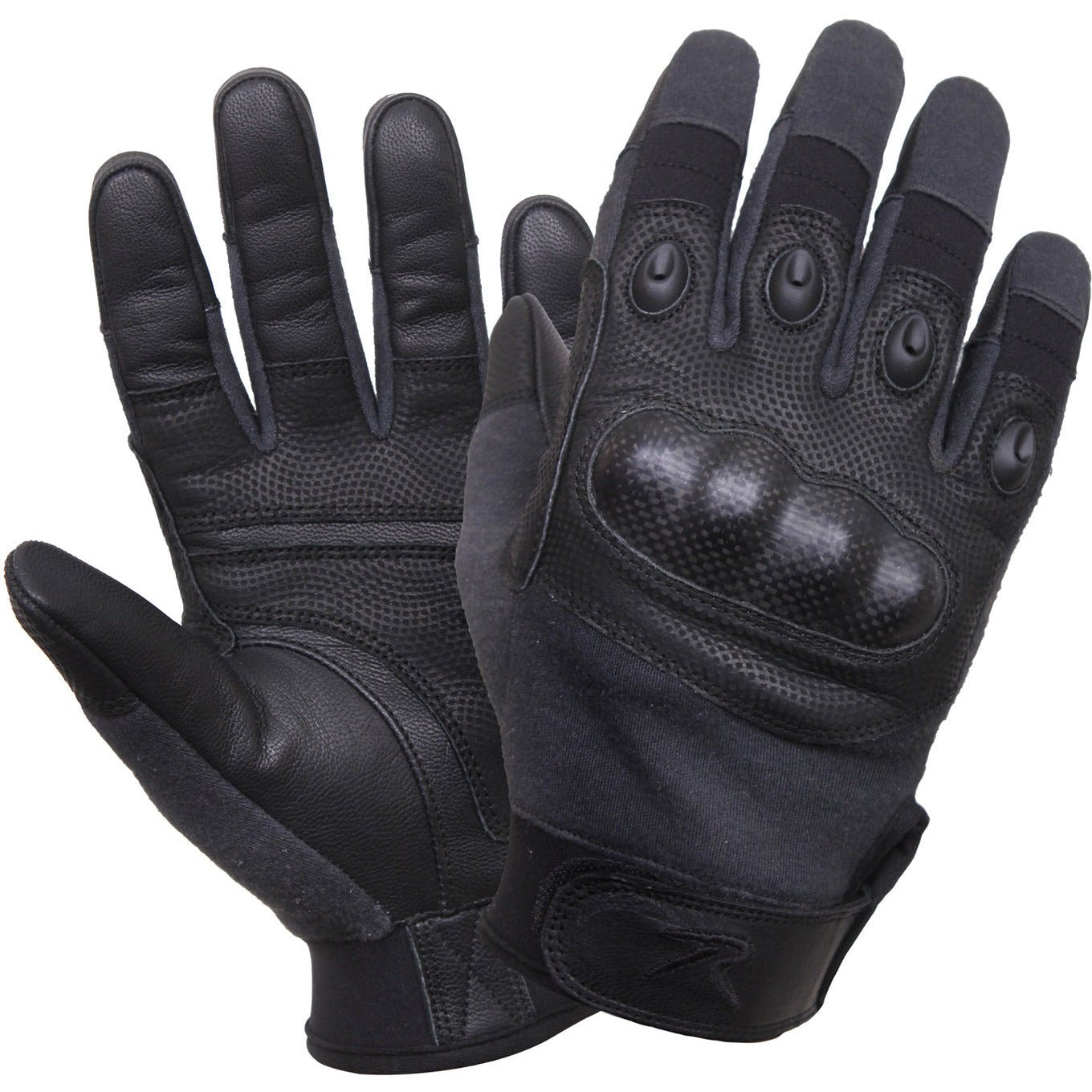 Hard Knuckle Full Leather Carbon Fiber Fire and Cut Resistant Gloves, Tactical Glide