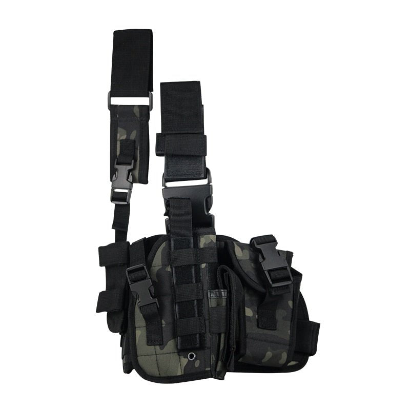 Leg Rig Universal Drop leg holster with mag pouches - Black – Unlimited  Airsoft Shop