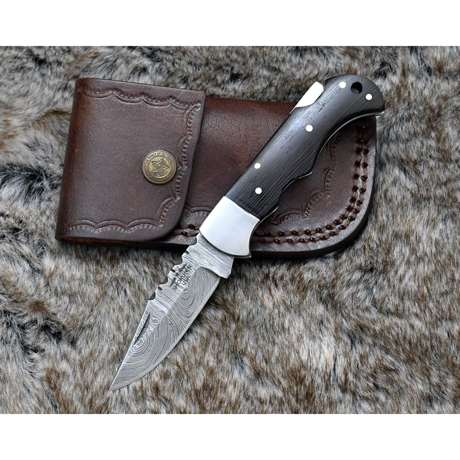Handmade Damascus Hunting Knife – Shokunin USA